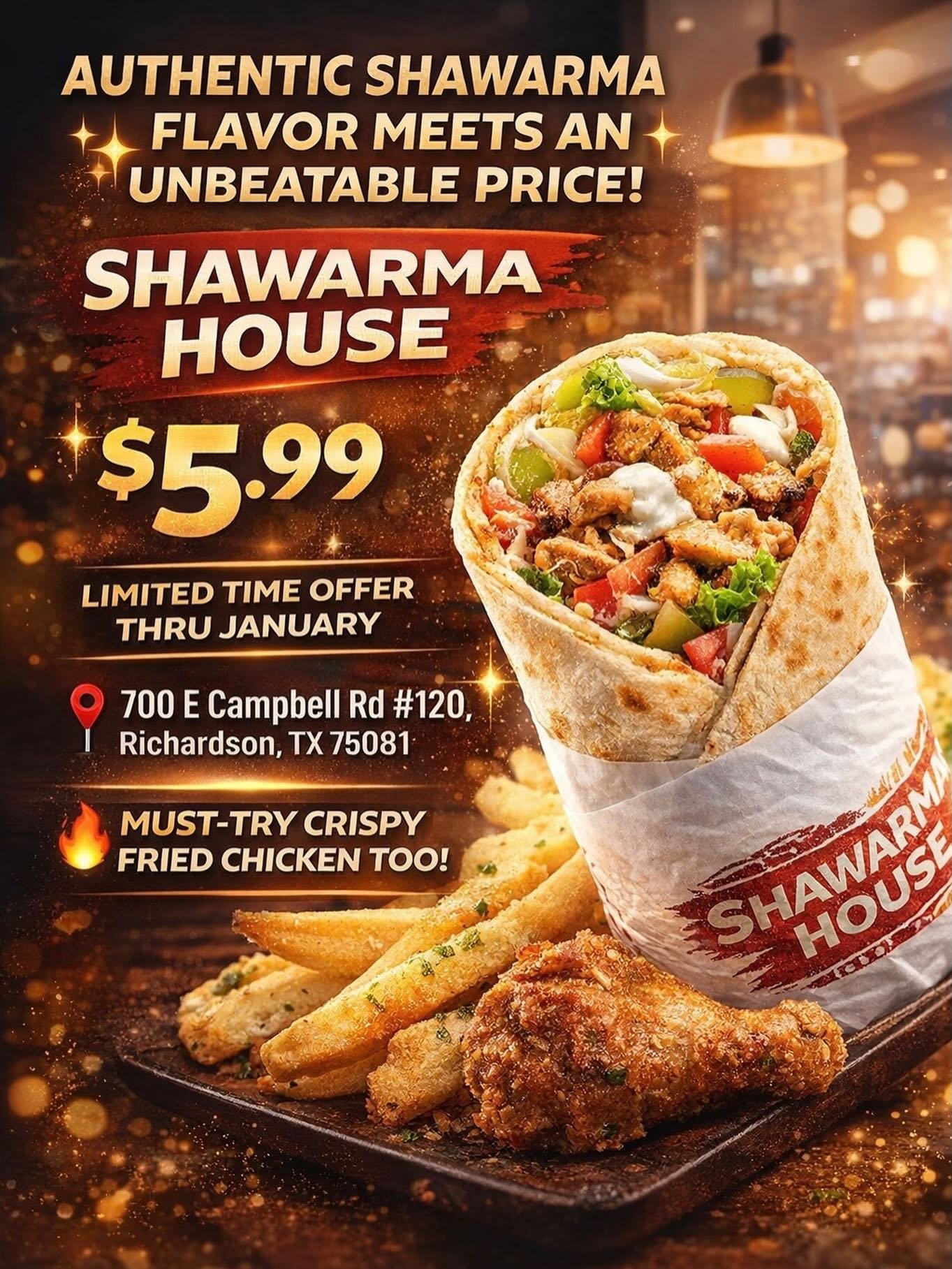 Shawarma House Richardson in the Lone Star Muslim directory