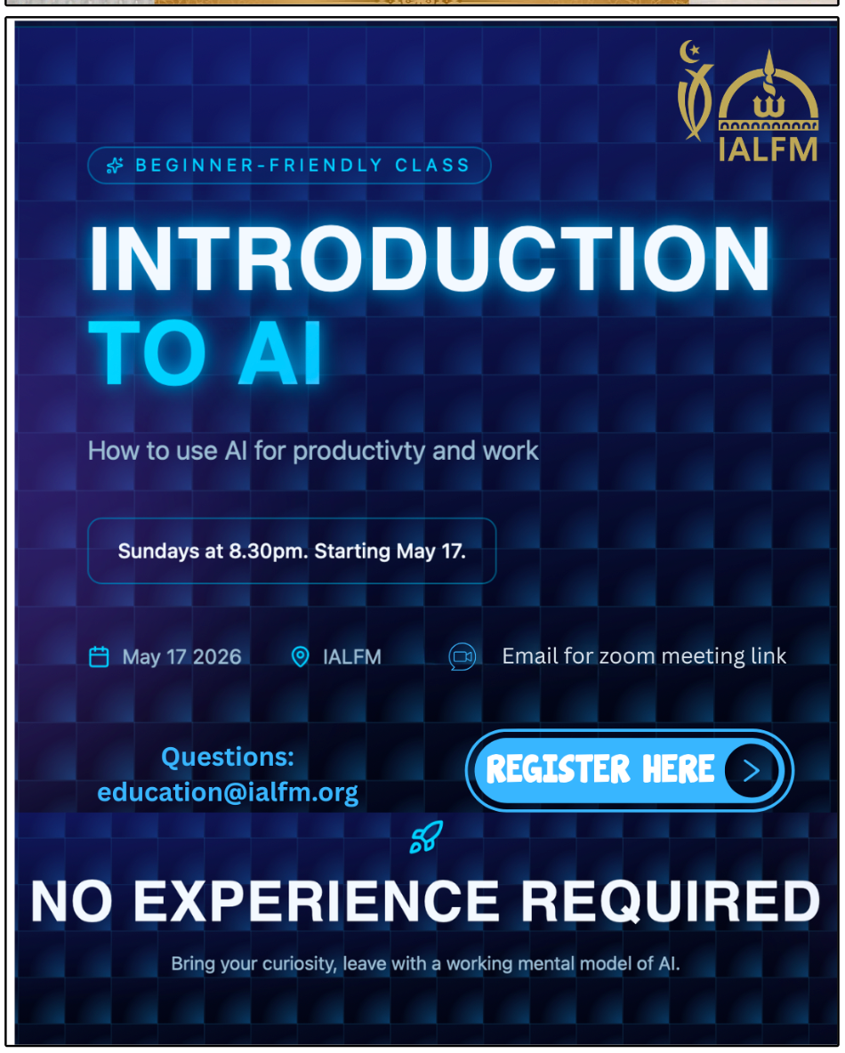 Event flyer for Introduction to AI
