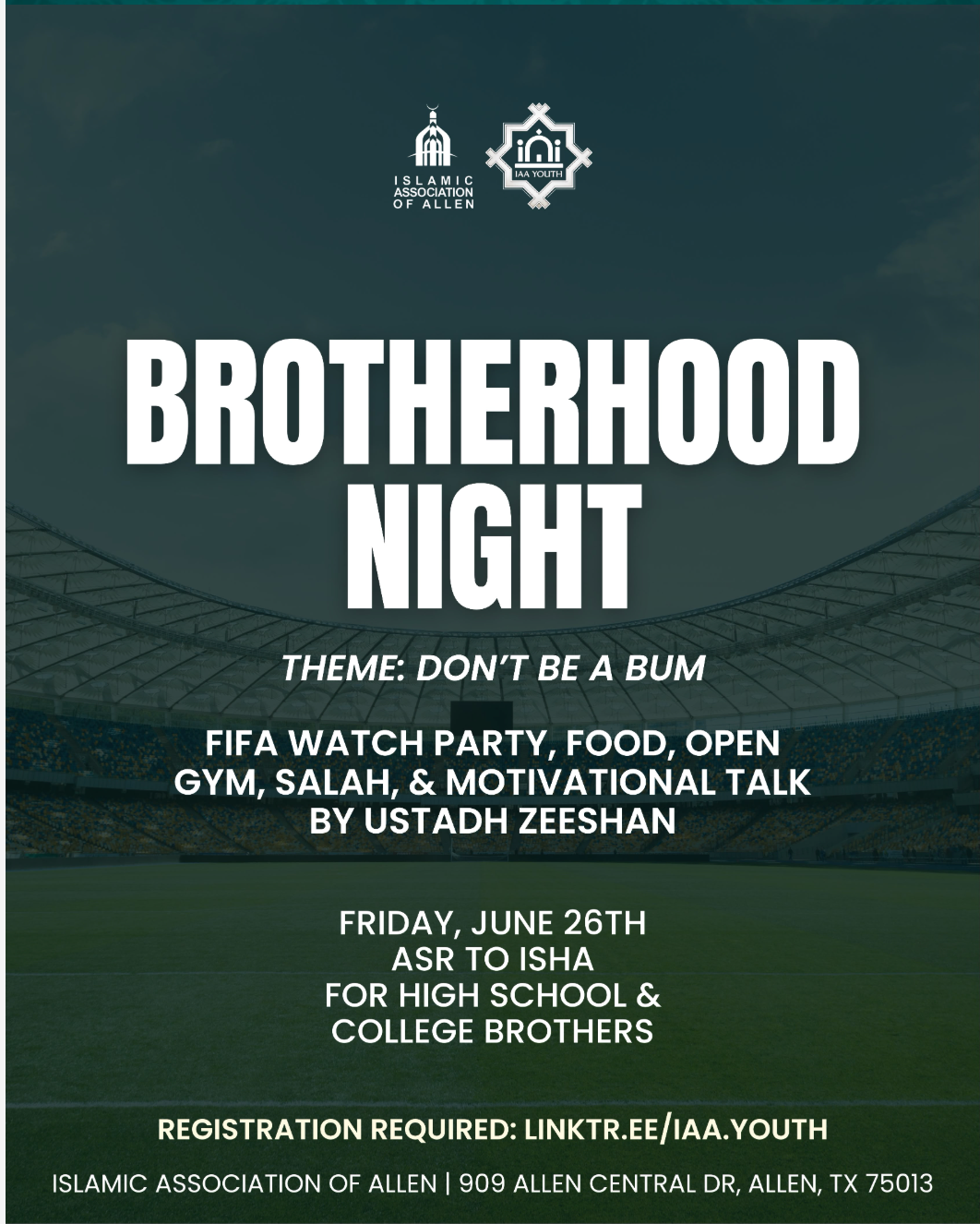 Event flyer for Brotherhood Night